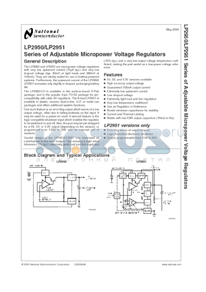 LP2950CDT-3.0 datasheet - Series of Adjustable Micropower Voltage Regulators