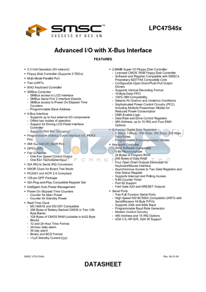 LPC47S457-NS datasheet - Advanced I/O with X-Bus Interface