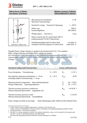 ZPY120 datasheet - Silicon-Power-Z-Diodes (non-planar technology)