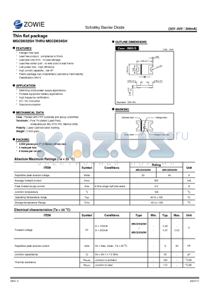 MSCD032SH datasheet - Thin flat package