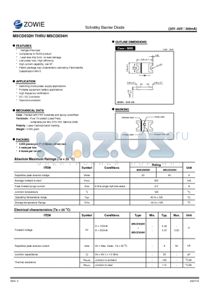 MSCD032H datasheet - Schottky Barrier Diode