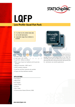 LQFP datasheet - Low Profile Quad Flat Pack