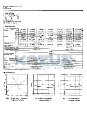 LQT-50X-3 datasheet - CRYSTAL CLOCK OSCILLATORS
