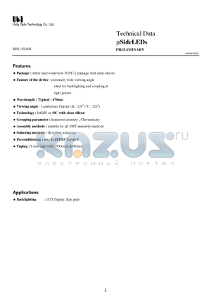 MSL-510SB datasheet - lSideLEDs