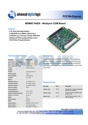MSM4E104EX datasheet - Multiport COM Board