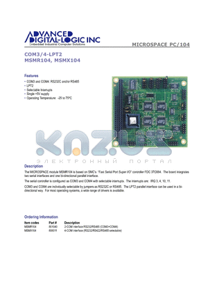 MSMX104 datasheet - COM3/4-LPT2