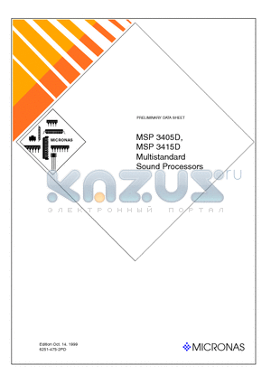 MSP3415D datasheet - Multistandard Sound Processors