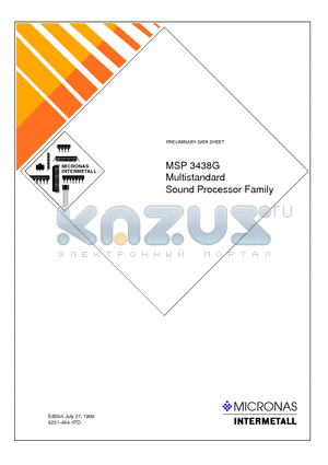 MSP3438G datasheet - Multistandard Sound Processor Family