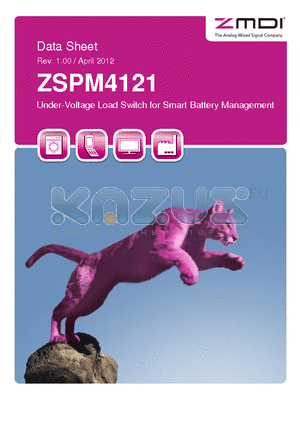 ZSPM4121 datasheet - Under-Voltage Load Switch for Smart Battery Management
