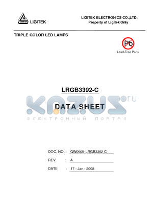 LRGB3392-C datasheet - TRIPLE COLOR LED LAMPS