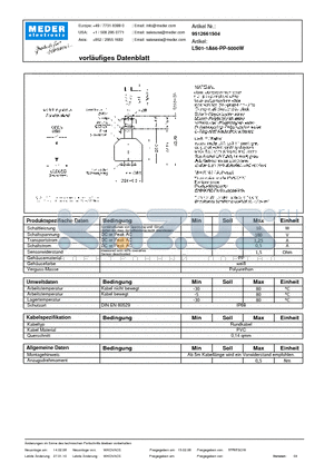 LS01-1A66-PP-5000W_DE datasheet - (deutsch) Level Sensor