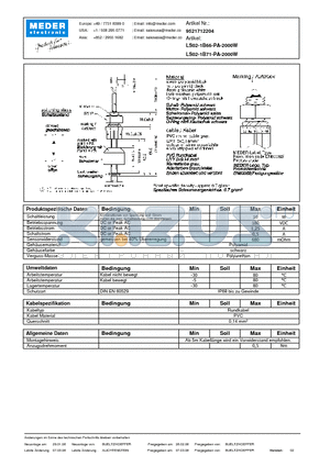 LS02-1B66-PA-2000W_DE datasheet - (deutsch) LS Level Sensor
