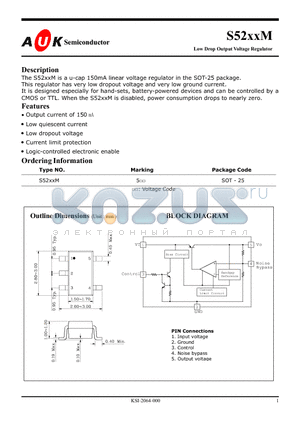 S5233M datasheet - Low Drop Output Voltage Regulator