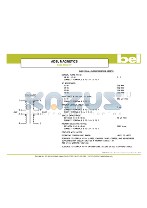 S560-6600-EY datasheet - ADSL MAGNETICS