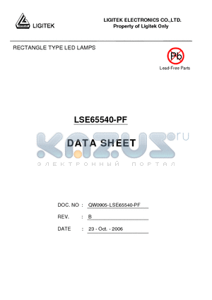 LSE65540-PF datasheet - RECTANGLE TYPE LED LAMPS