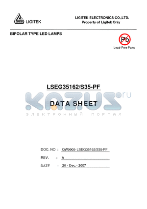 LSEG35162-S35-PF datasheet - BIPOLAR TYPE LED LAMPS