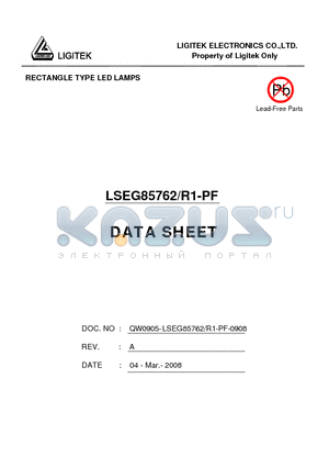 LSEG85762-R1-PF datasheet - RECTANGLE TYPE LED LAMPS