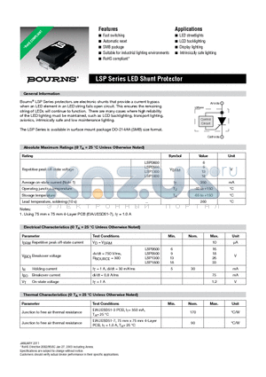 LSP0900BJR-S datasheet - LED Shunt Protector