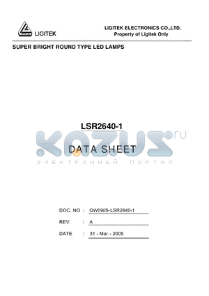 LSR2640-1 datasheet - SUPER BRIGHT ROUND TYPE LED LAMPS