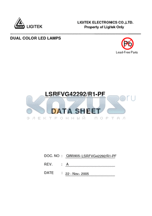LSRFVG42292-R1-PF datasheet - DUAL COLOR LED LAMPS