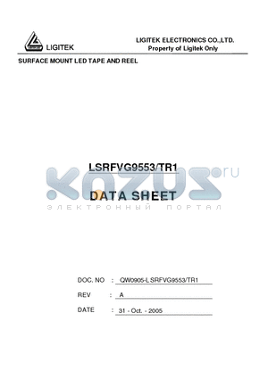 LSRFVG9553/TR1 datasheet - SURFACE MOUNT LED TAPE AND REEL