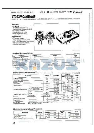 LT023MF datasheet - PHOTODIODE