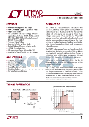 LT1021DCS8-10 datasheet - Precision Reference