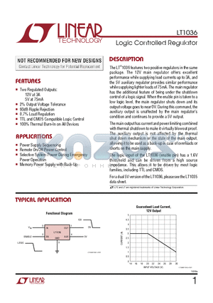 LT1036CK datasheet - Logic Controlled Regulator