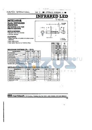 MTE1050A datasheet - INFRARED LED