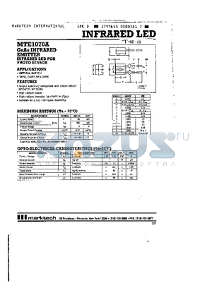 MTE1070A datasheet - INFRARED LED