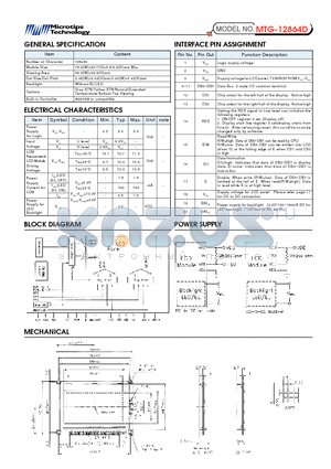 MTG-12864D datasheet - MTG-12864D