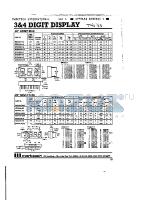 MTN4456-AHR datasheet - 3&4 DIGIT DISPLAY