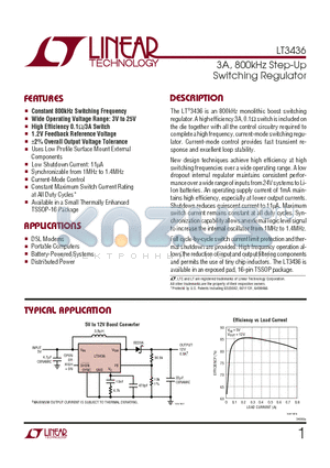 LT3436EFE datasheet - 3A, 800kHz Step-Up Switching Regulator