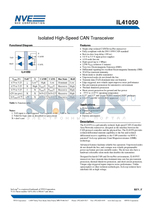 LT41050TETR13 datasheet - Isolated High-Speed CAN Transceiver