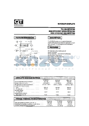 MV53164 datasheet - BARGRAPH DISPLAYS