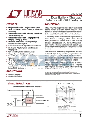 LTC1628-PG datasheet - Dual Battery Charger/ Selector with SPI Interface