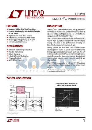 LTC1694 datasheet - SMBus/I2C Accelerator