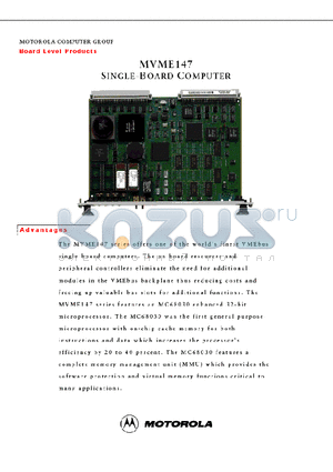 MVME147-022 datasheet - Single-board computer