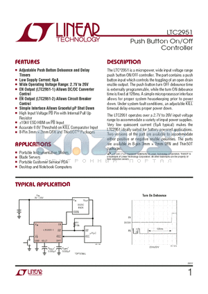 LTC2951CTS8-2 datasheet - Push Button On/Off Controller