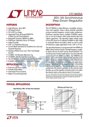 LTC3416 datasheet - 20V, 5A Synchronous Step-Down Regulator