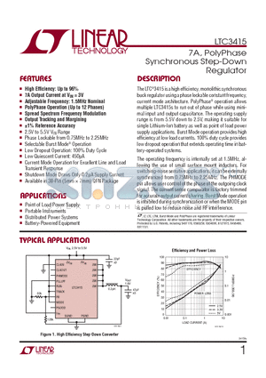 LTC3415EUHF-PBF datasheet - 7A, PolyPhase Synchronous Step-Down Regulator