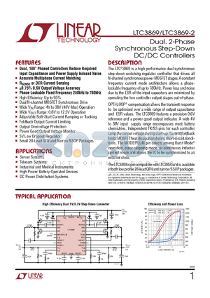 LTC3890 datasheet - Dual, 2-Phase Synchronous Step-Down DC/DC Controllers