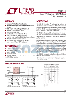 LTC4311 datasheet - Low Voltage I2C/SMBus Accelerator