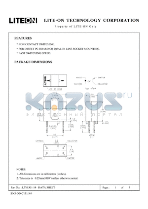 LTH-301-19 datasheet - Property of Lite-On Only