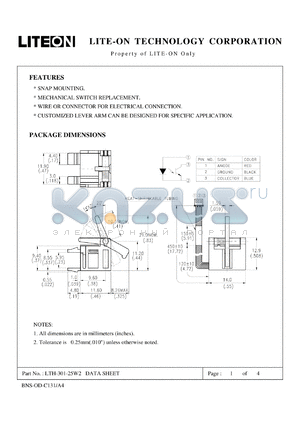 LTH-301-25W2 datasheet - Property of LITE-ON Only