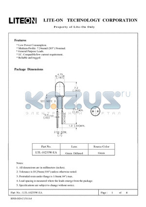 LTL-10233W-EA datasheet - Property of Lite-On Only