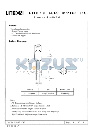 LTL-10293WP datasheet - Property of Lite-On Only