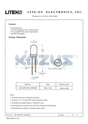 LTL-4268-H3 datasheet - Property of Lite-On Only