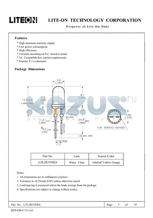 LTL2R3VFKS datasheet - Property of Lite-On Only