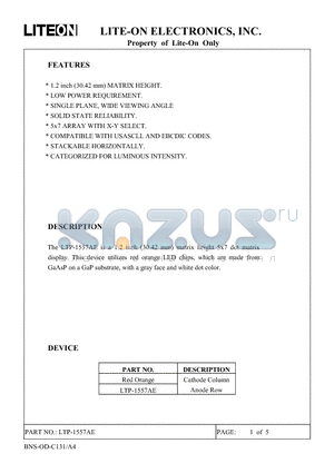 LTP-1557AE datasheet - Property of Lite-On Only